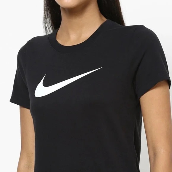 Nike Tops - Nike | Black “The Nike Tee” w/ White Swoosh | Size L